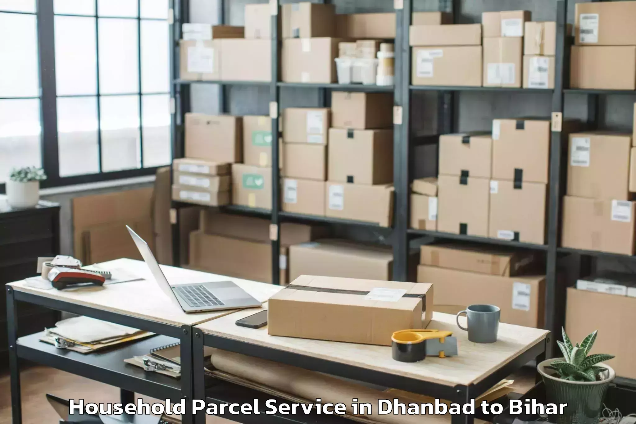 Easy Dhanbad to Bela Household Parcel Booking